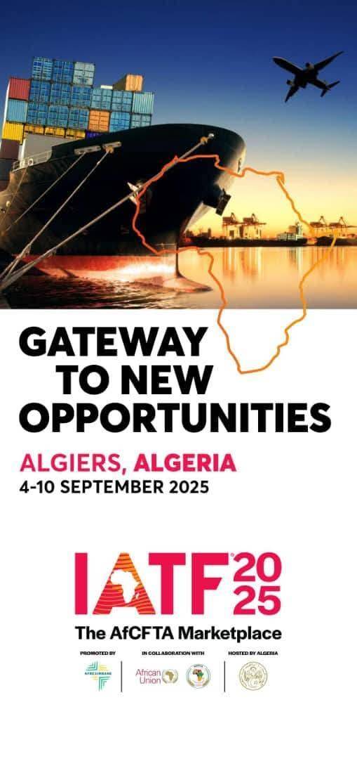 Feria Comercial Intraafricana IATF2025. Argel - Argelia del 04 al 10/09/2025